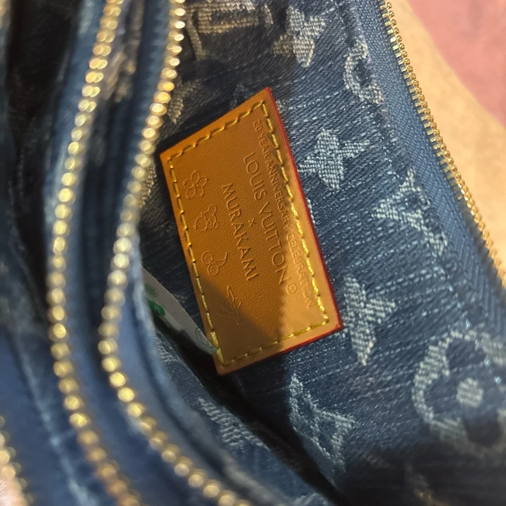 Louis Vuitton Blue Denim Cherry Shoulder Bag - Picture 3 of 5